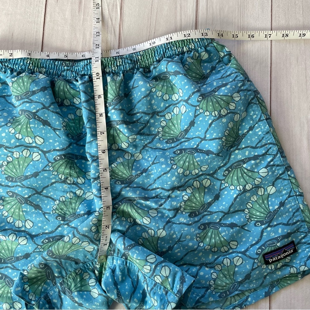 Patagonia Baggies Swim Shorts Mens S Blue 4.5” Long Hexy Fish Radar Active Lined - Picture 9 of 13